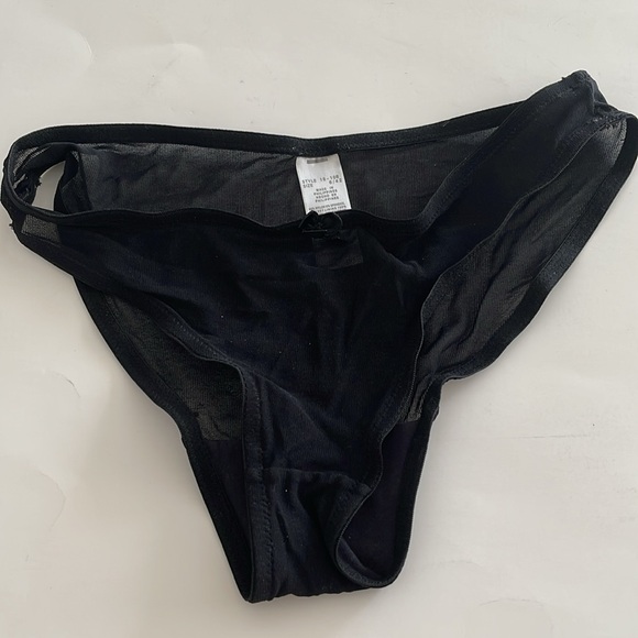 Vintage Vanity Fair Black Sheer Bikini Panties - Picture 1 of 7